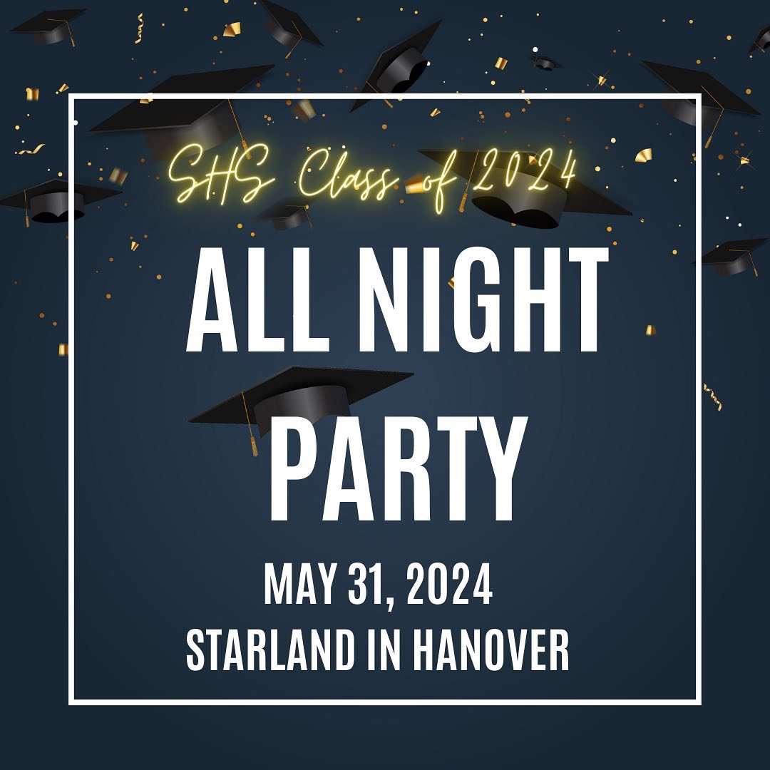 The most epic party of the year is about to tip off for the Class of 2024! The SHS All Night Party takes place the night of graduation at Starland. Grads are In for so much fun as they dance the night away to DJ Zack Alves, enjoy unlimited hot conces