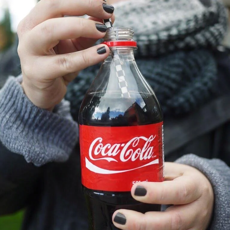 Drinking a Coca-Cola