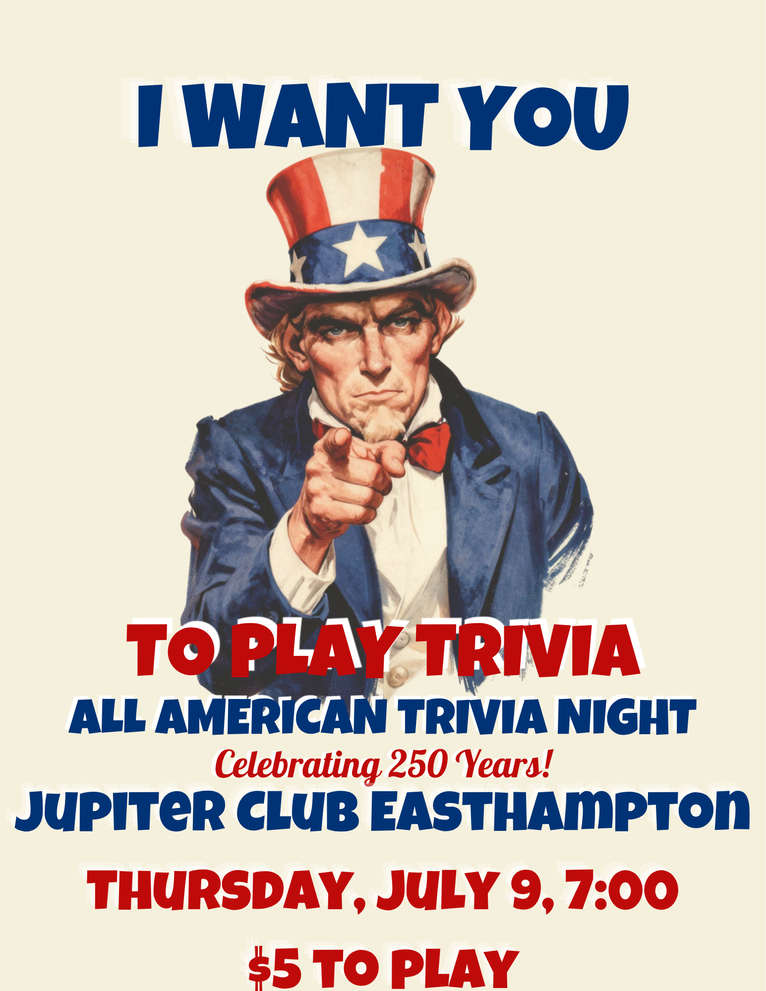 All American Trivia Night In the Lounge