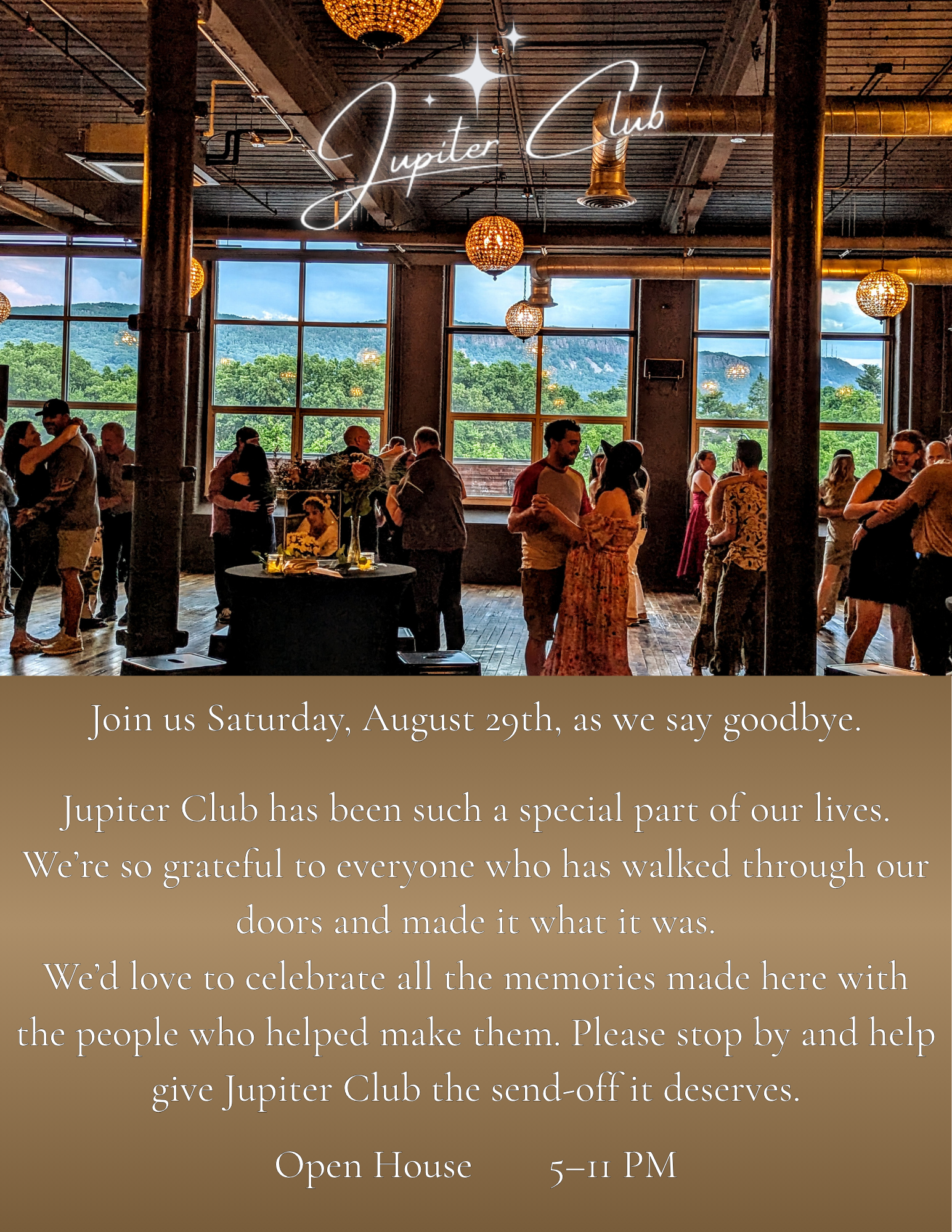 Jupiter Club Farewell Open House