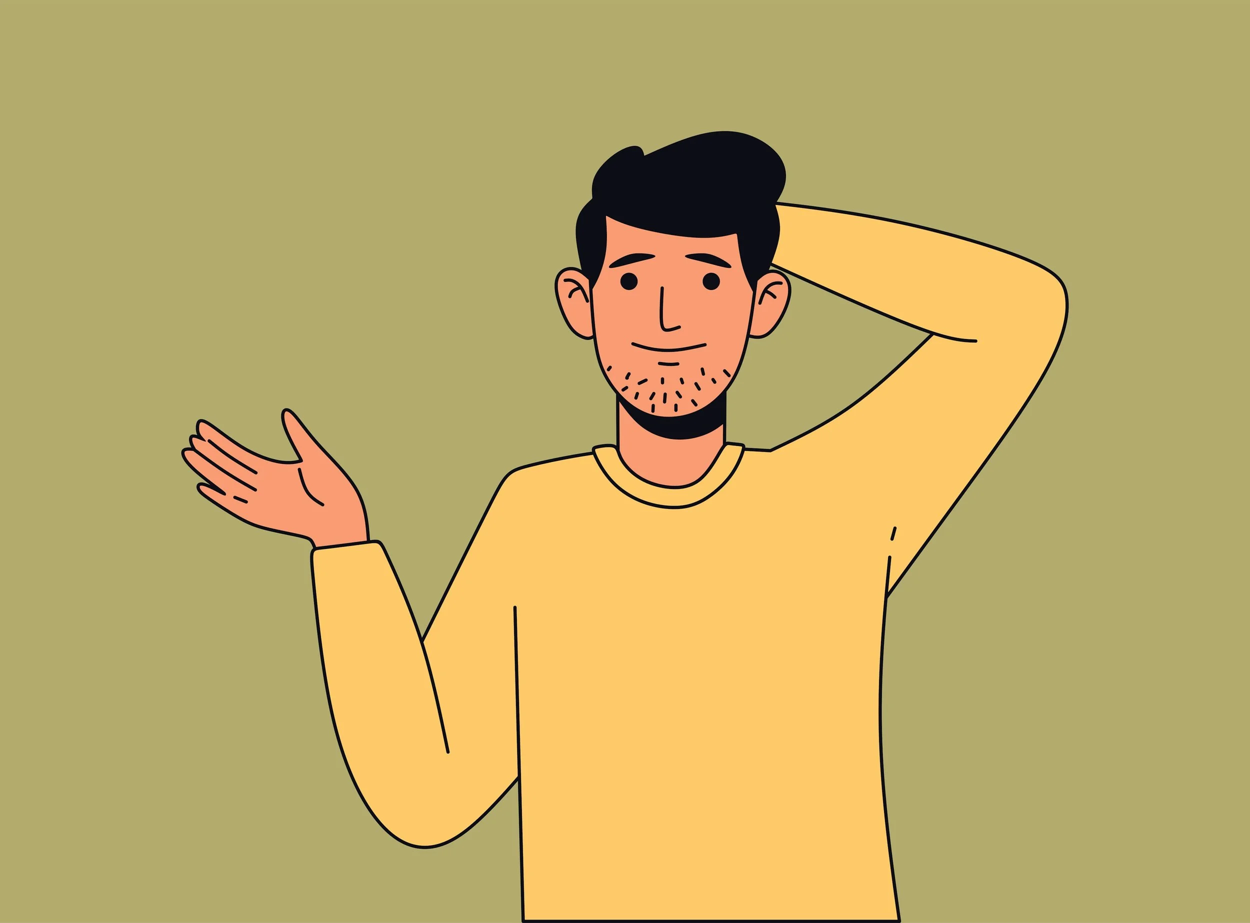 Illustration of a dad feeling left out