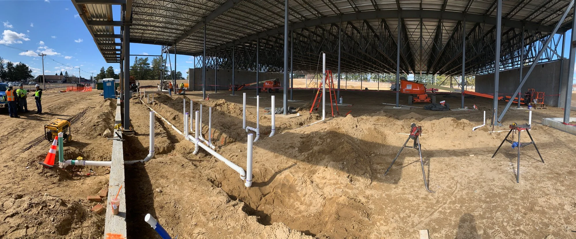 Construction Site, Gas Piping, HVAC, Small Arms Facility