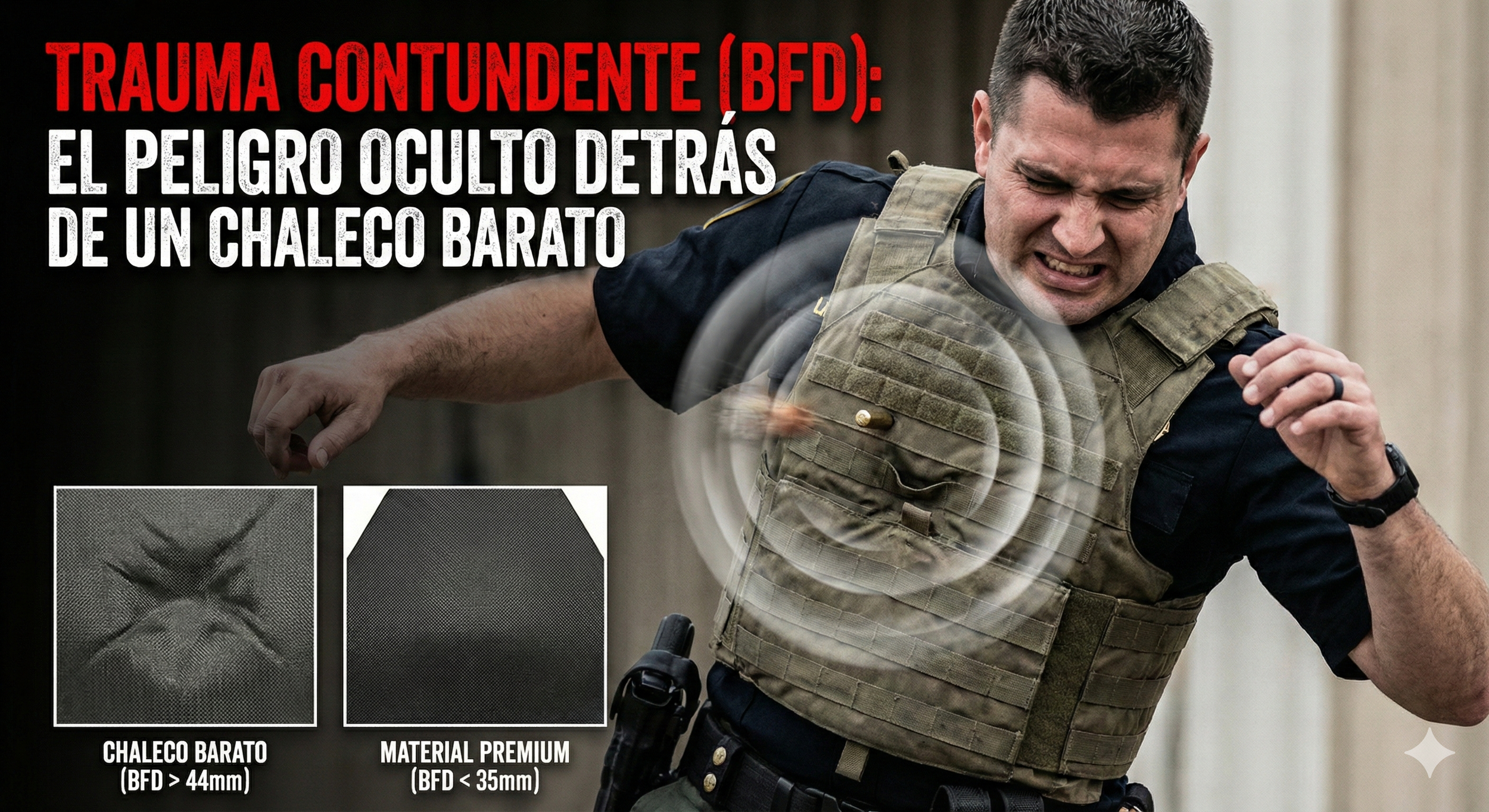 Trauma Contundente (BFD): El peligro oculto detrás de un chaleco barato