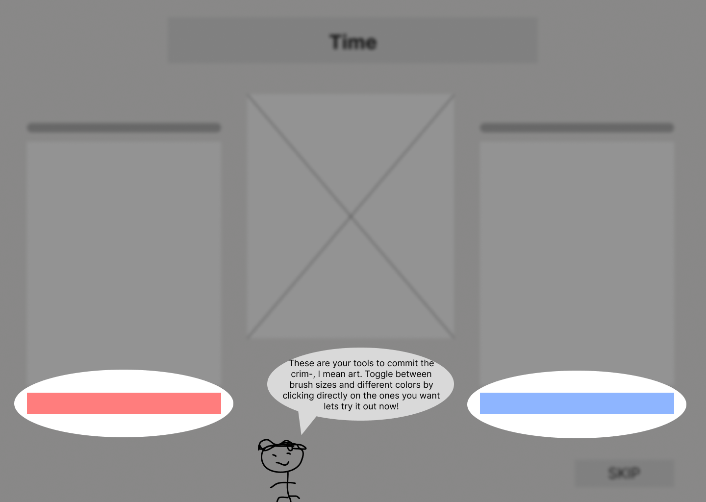 Exploring the addition of a guided tutorial with a mascot type character 