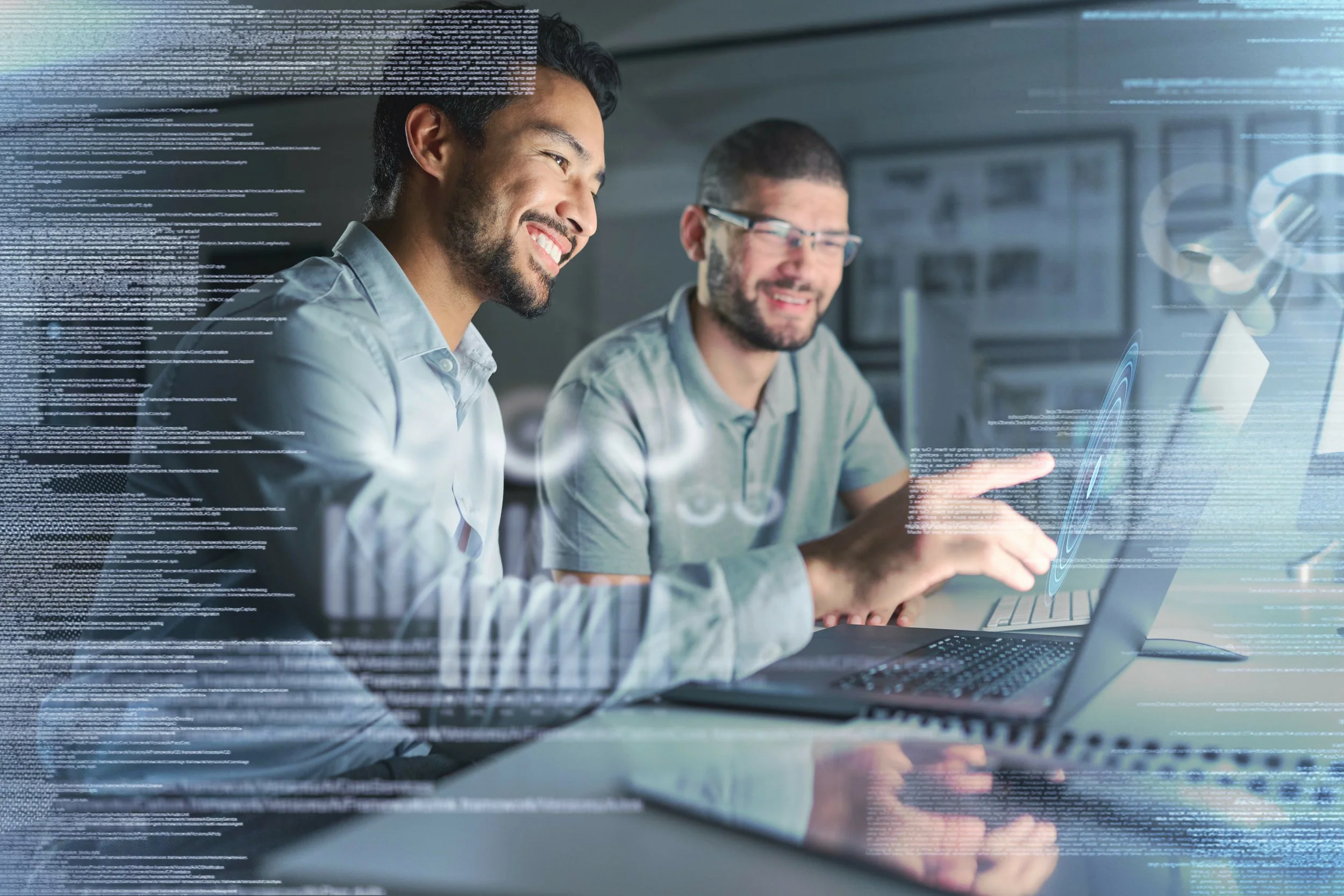 Business team working at computer