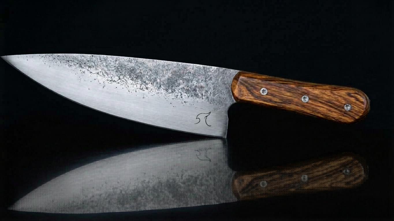 8" Gyuto Chef Knife with Coffee Wood Handle