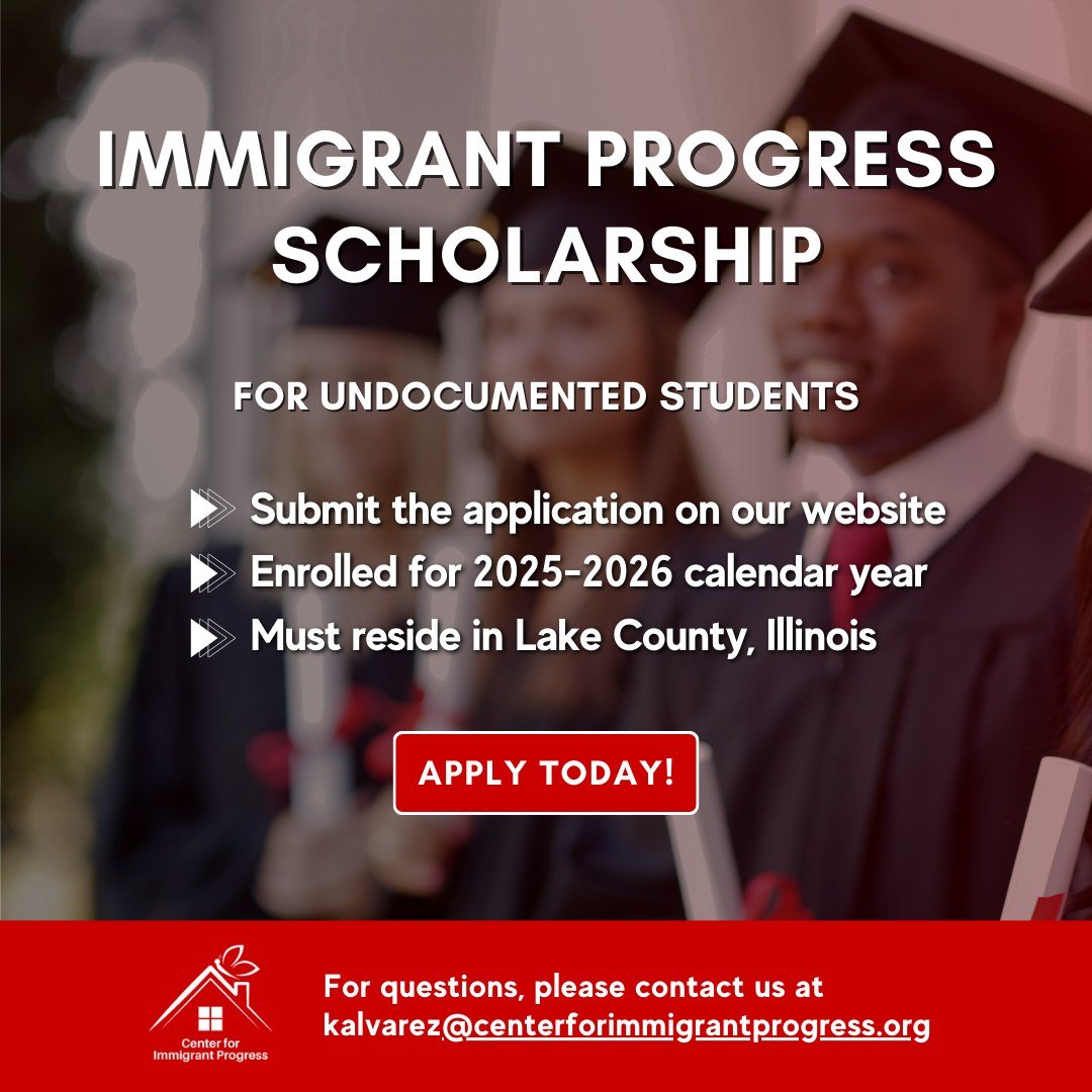 Our Scholarship application is now live! Academic and DACA renewal scholarships are open! Apply on our website! Awards will be announced on a rolling basis. If you have any questions, email us at kalvarez@centerforimmigrantprogress.org
¡Ya est