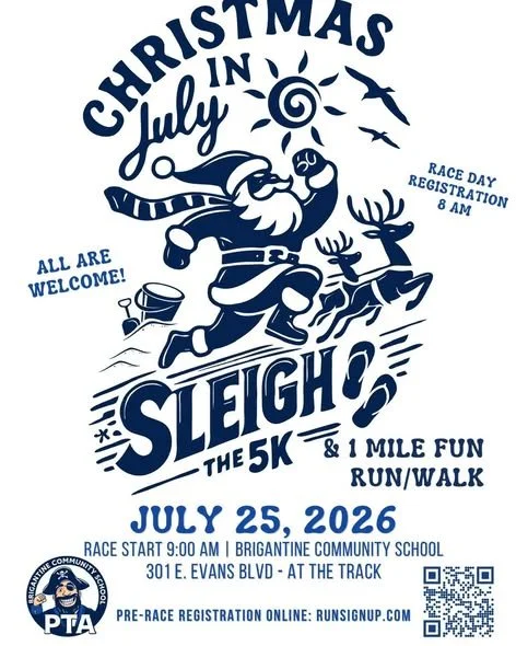 Run, Walk &amp; Give Back at the Brigantine PTA Christmas in July 5K