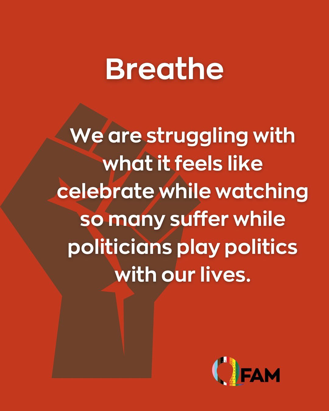 Fam we are trying to comprehend the dissonance between the images of rainbow capitalism and fascist ICE raids all across the country. 

We want to dance with joy, rage and grief - while also showing up in fucking glitter.

Today we&rsquo;re tired of 