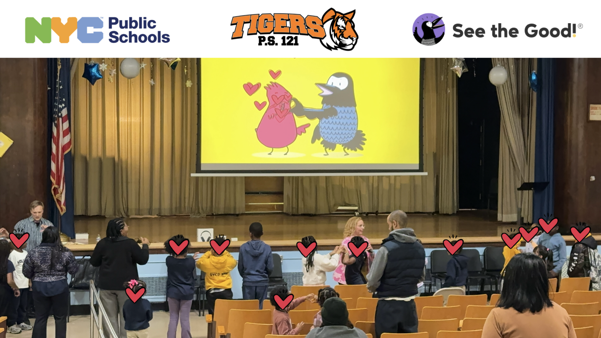 P.S. 121 Throop NYC and See the Good! connect families around happiness and well-being