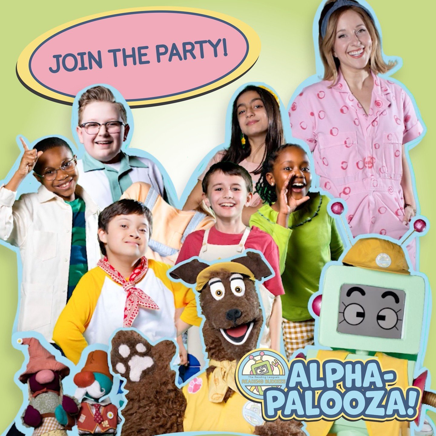Dusty, Dott, and friends are celebrating #ReadingWeek with ALPHA-PALOOZA! Head on over to our YouTube channel 
to join in on the fun. And don't forget to subscribe for a chance to win a cool Reading Buddies tote! #scienceofreading #readingbuddies #re