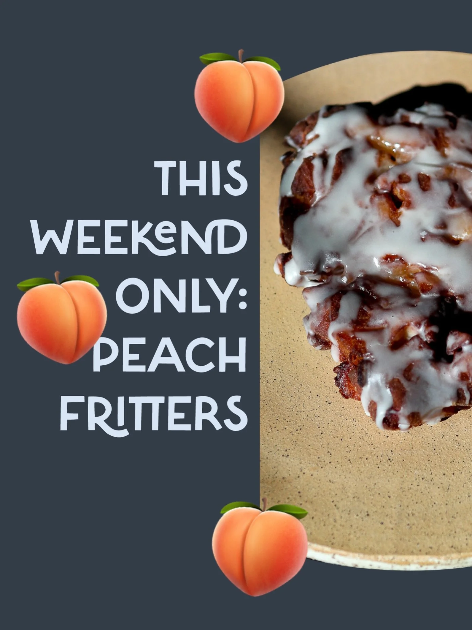 🍑This weekend is all about peaches 🍑

Saturday and Sunday only, we&rsquo;ll have crispy &amp; sweet peach fritters! We suggest coming early if your heart is set on a fritter.

Pairs perfectly with a @talithacoffeeroasters coffee

#fritter #lajollab