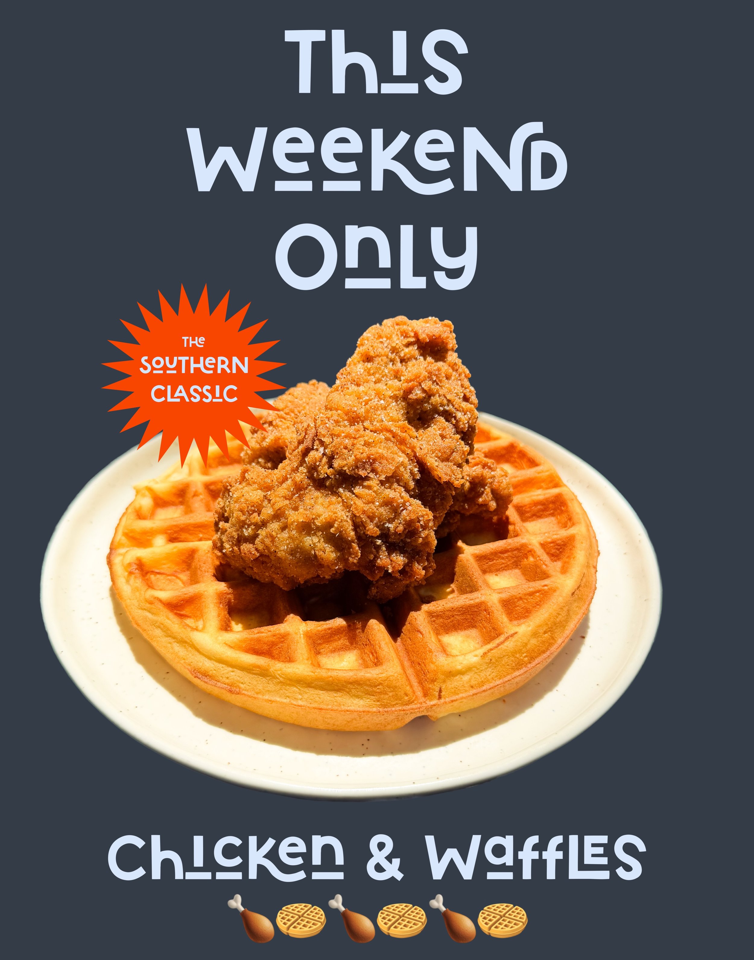 🍗🧇 EXCLUSIVE DROP: A Southern Classic at Pepino this weekend only! Our version combines salty, sweet, and spicy with the addition of our @karanchi.foods honey glaze.