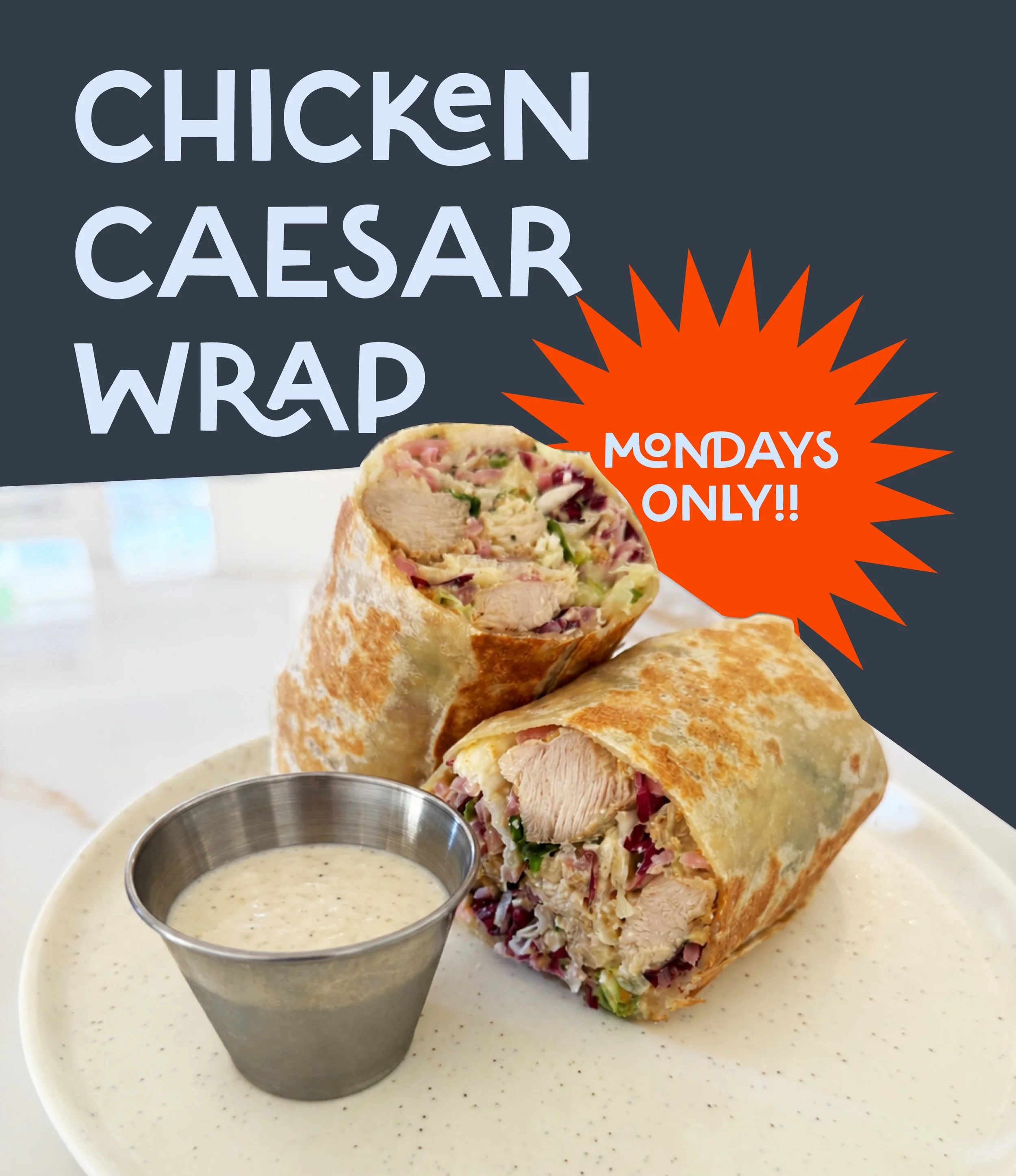 You asked. A lot. The most-requested thing we&rsquo;ve never made!

The Chicken Caesar Wrap is here, Mondays only. One day a week, while it lasts.

Send this to the person who&rsquo;s been asking for it with you.

📍  La Jolla

#LaJolla #ccw #SanDieg