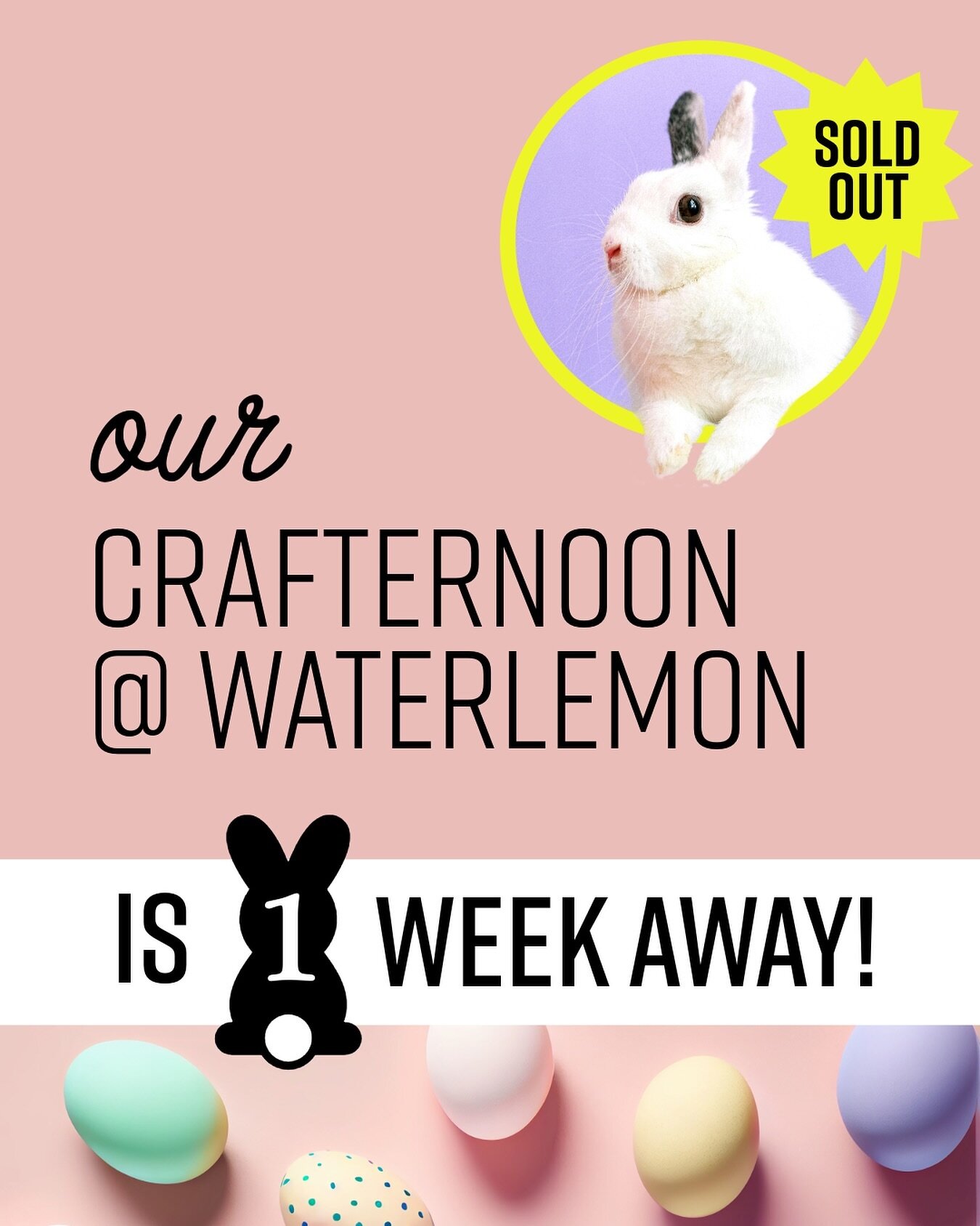 🐰🥕SOMEBUNNY is very busy getting everything ready for our Crafternoon @waterlemon_kids next week!!! (Spoiler alert: it&rsquo;s me!) We can&rsquo;t wait! 

#crafternoon #craftyevents #ohyayitsyourday