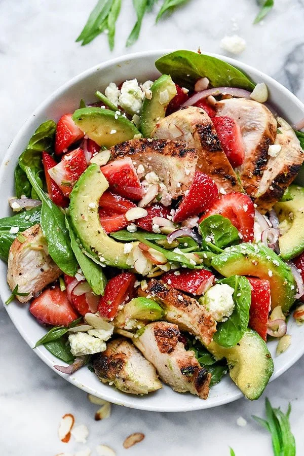 Strawberry Balsamic Chicken Salad