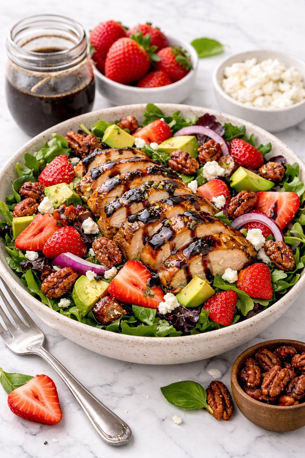 Strawberry Balsamic Chicken Salad