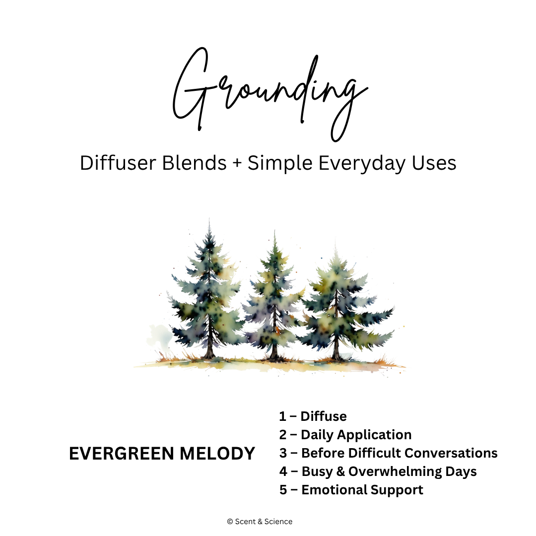 Essential Scent Diffuser Postcard Featuring Grounding