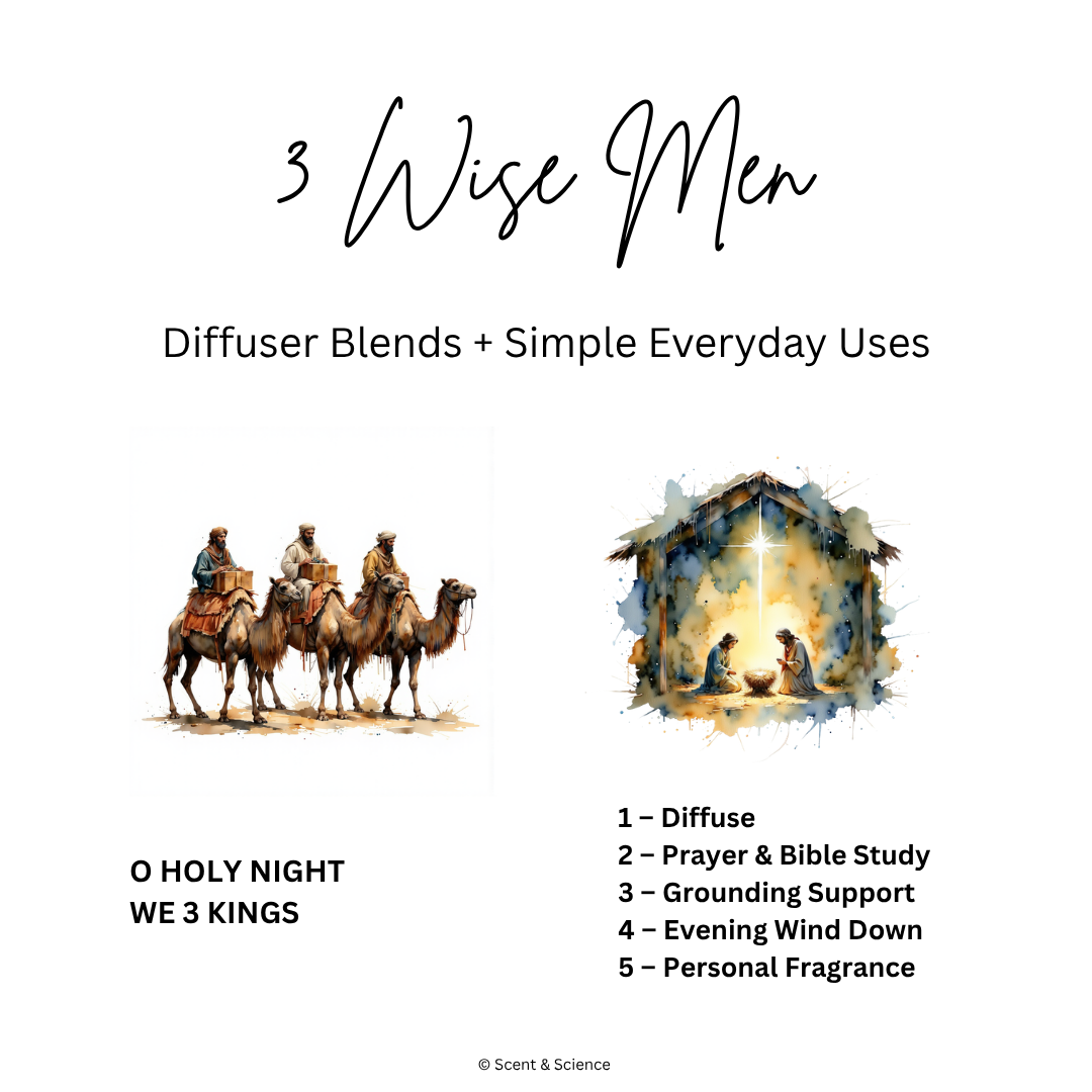 Essential Scent Diffuser Postcard Featuring 3 Wise Men