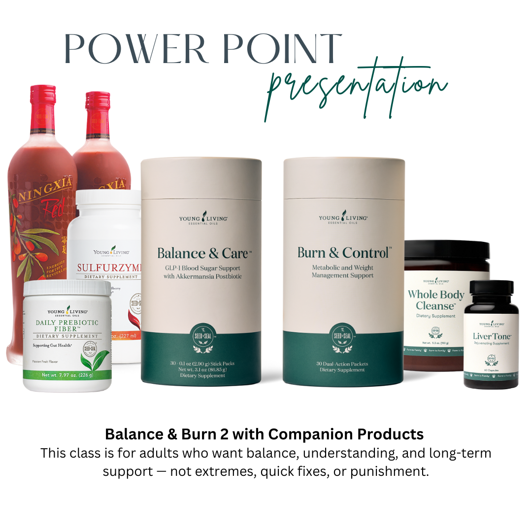 Balance & Burn 2.0 with Companion Products Power Point