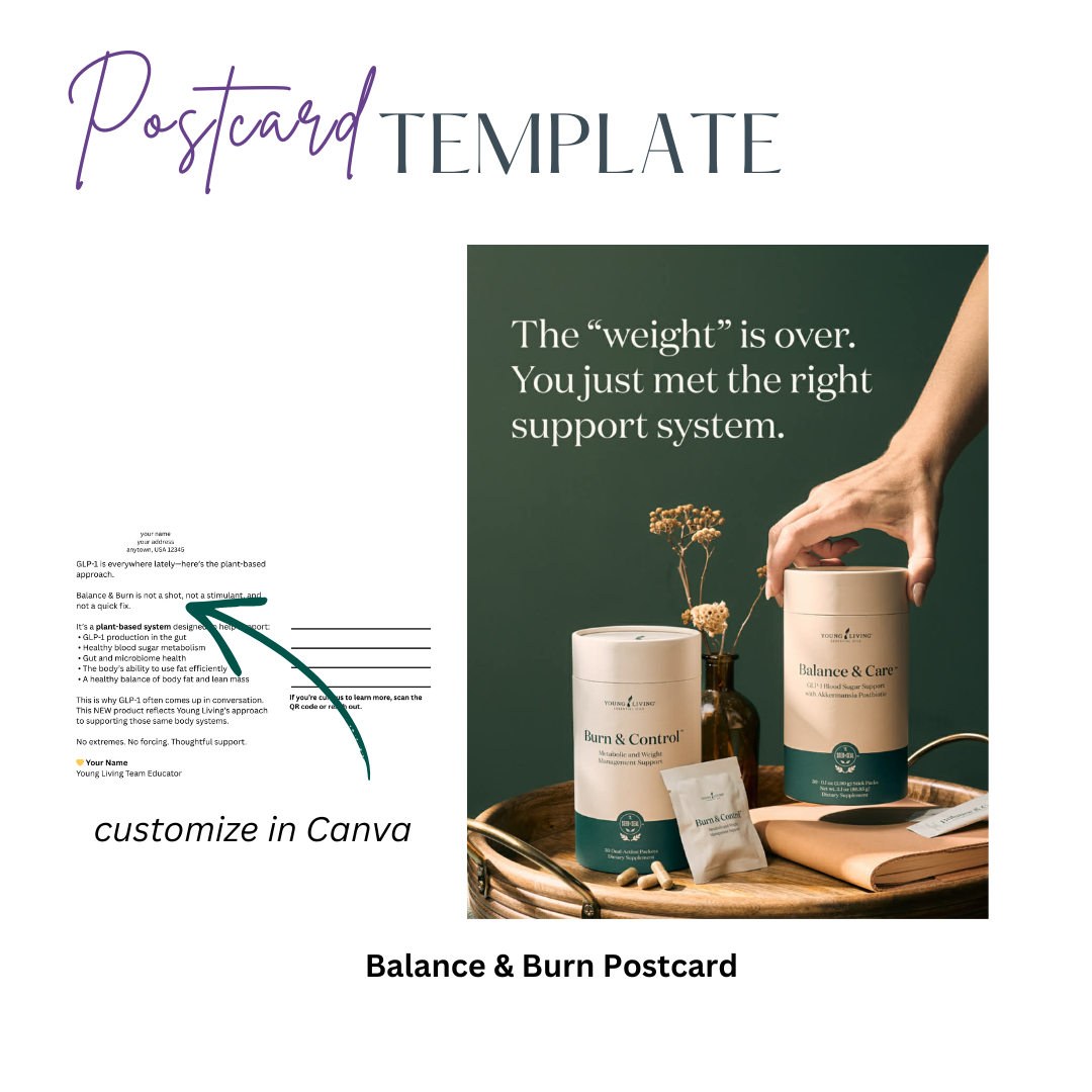 Balance & Burn Postcard