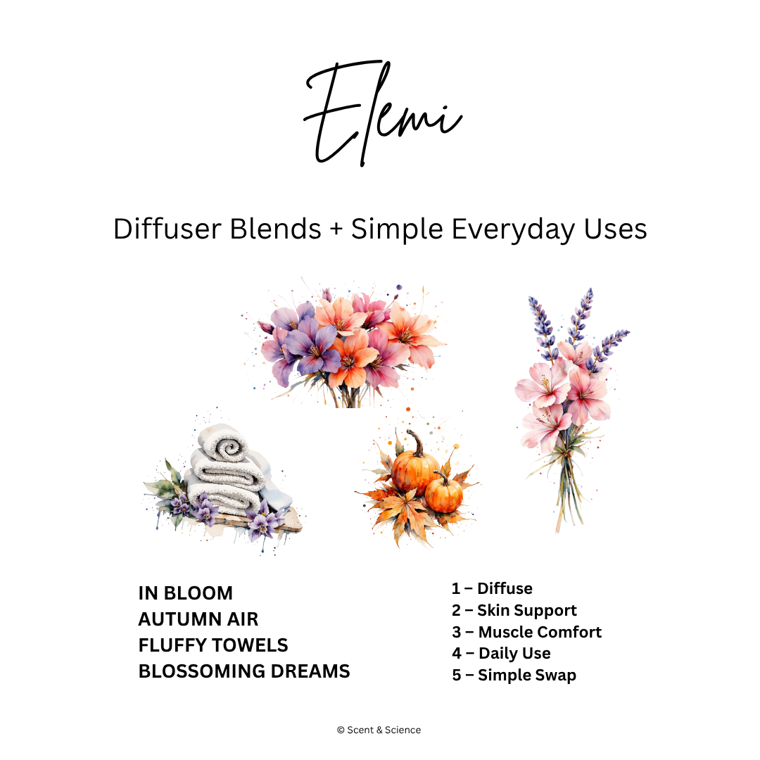 Essential Scent Diffuser Postcard Featuring Elemi
