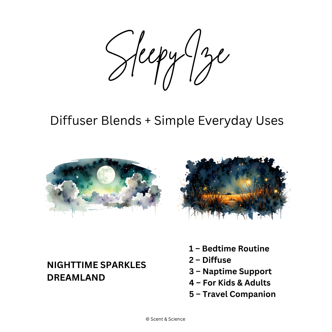 Essential Scent Diffuser Postcard Featuring SleepyIze