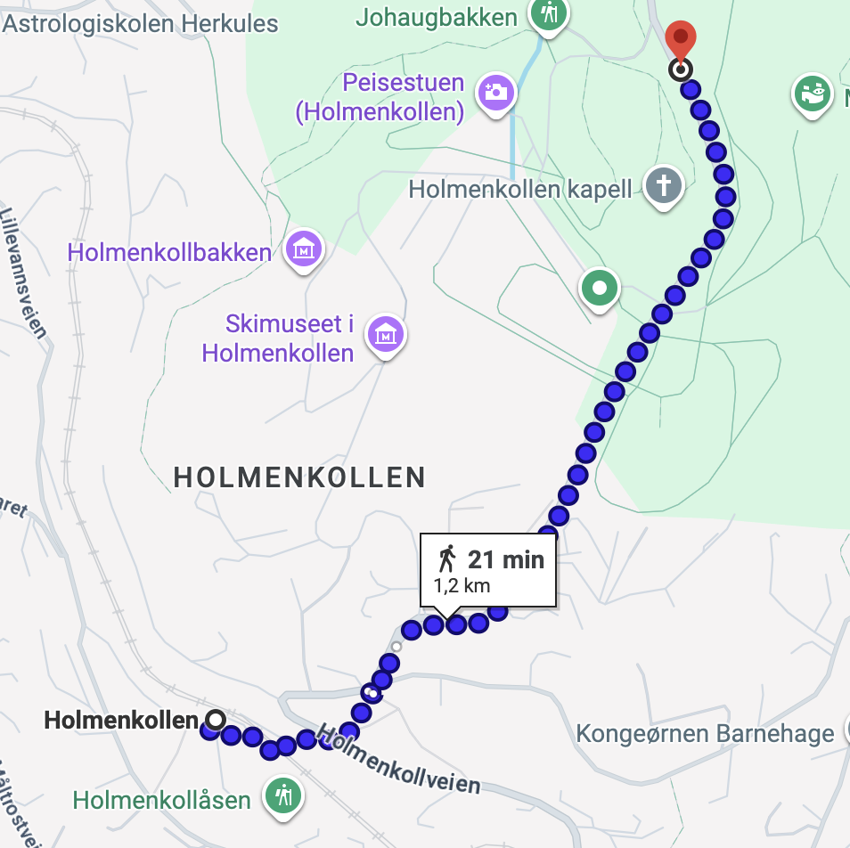 Google Maps Midstuebakken meeting point