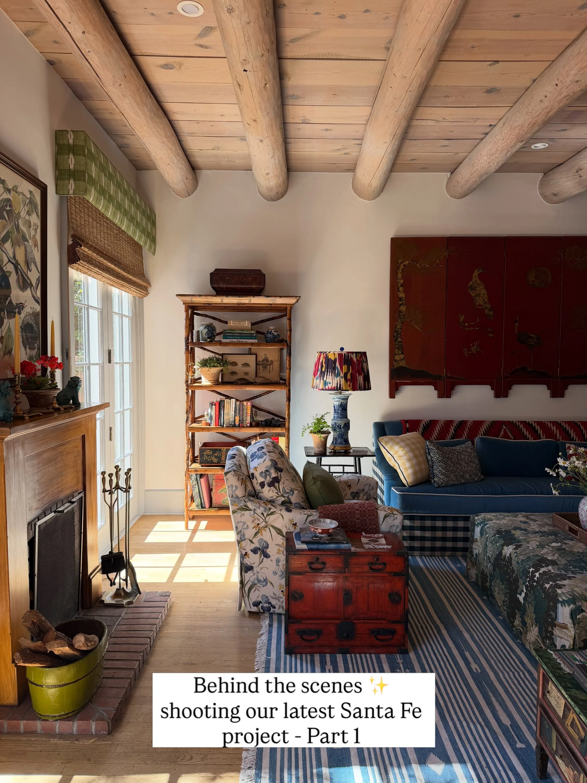 Behind the scenes of photographing this charming Santa Fe townhome! Part 1!!✨ 

Though small in size, this sweet abode is full of character and charm. Designed as a Santa Fe retreat for our Texas-based client, it was such a joy to bring their incredi