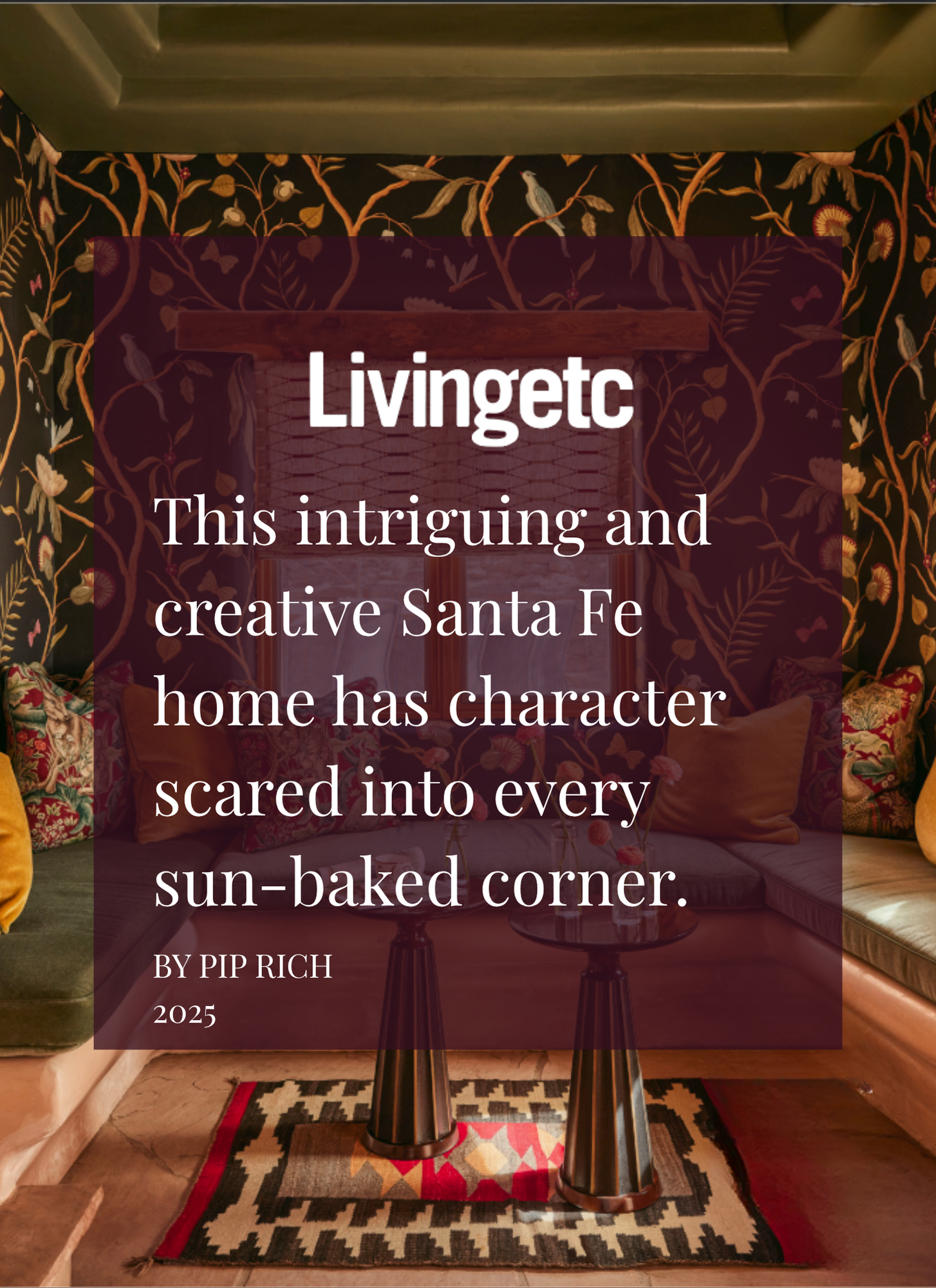 Step inside French & French’s Full Sunset Adobe project — a soulful Santa Fe home where every sunlit wall and textured detail tells the story of creative restoration.