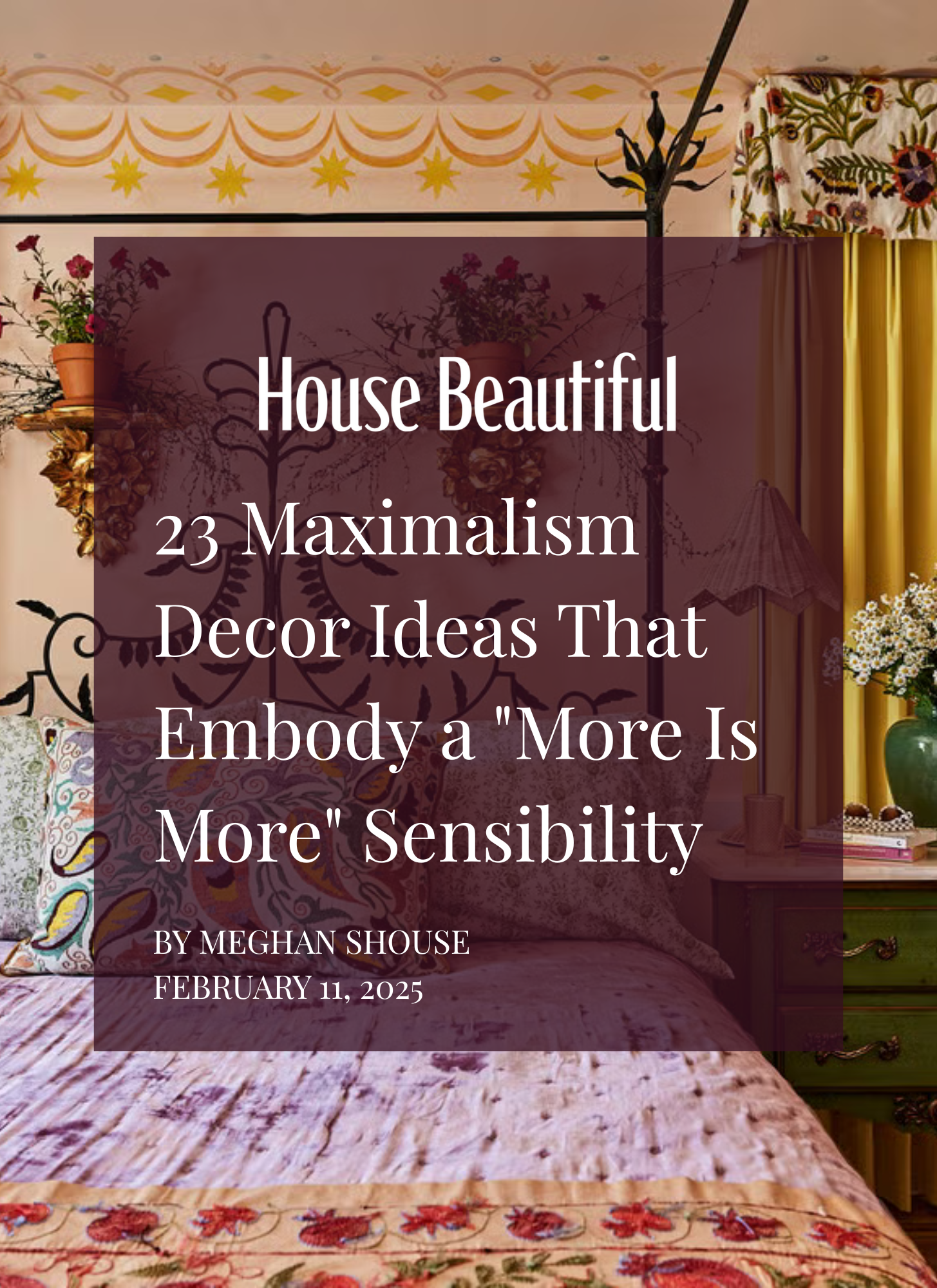 See French & French’s Ivy House featured in House Beautiful’s round-up of bold, layered interiors that capture the spirit of modern maximalism.
