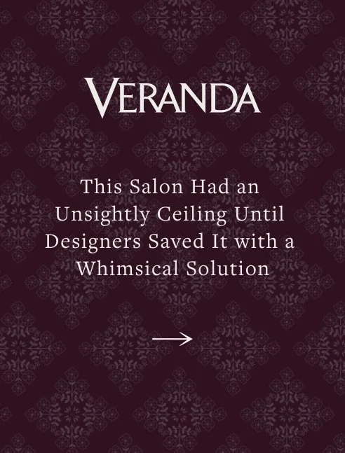 This Salon Had an Unsightly Ceiling Until Designers Saved It with a Whimsical Solution