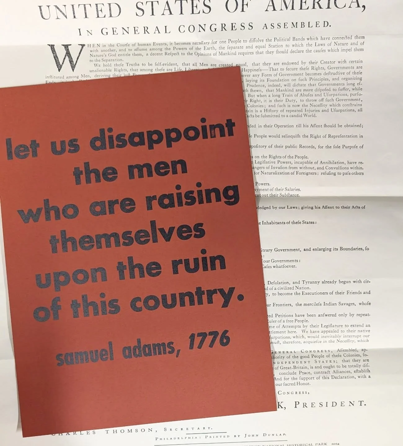 I love how 1776 guys use "ruin". Poster printing at work today.
