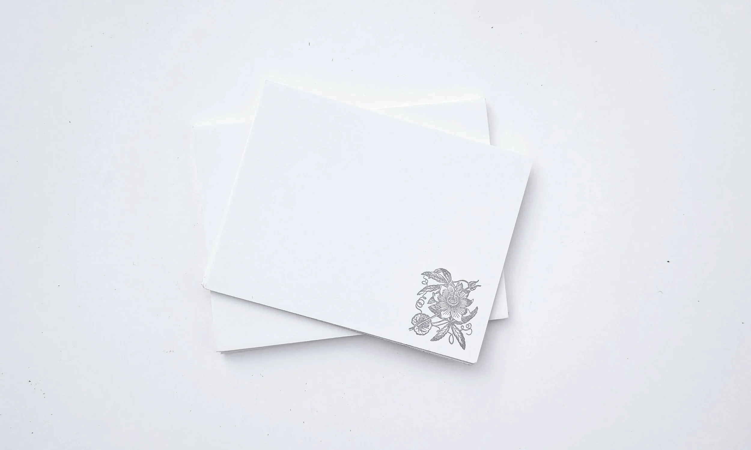 Passionflower or Maypop, Letterpress Printed Note Cards, Set of 12