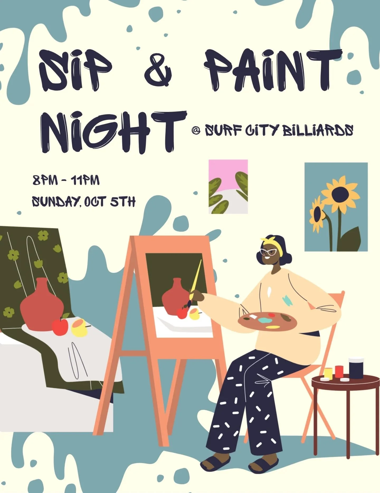 Sip &amp; Paint is tonight! We've got wine, canvases, charcuterie, and a full bar. Mellow music and Bob Ross for inspiration too. See you there! 🍻🫶

#sipandpaint