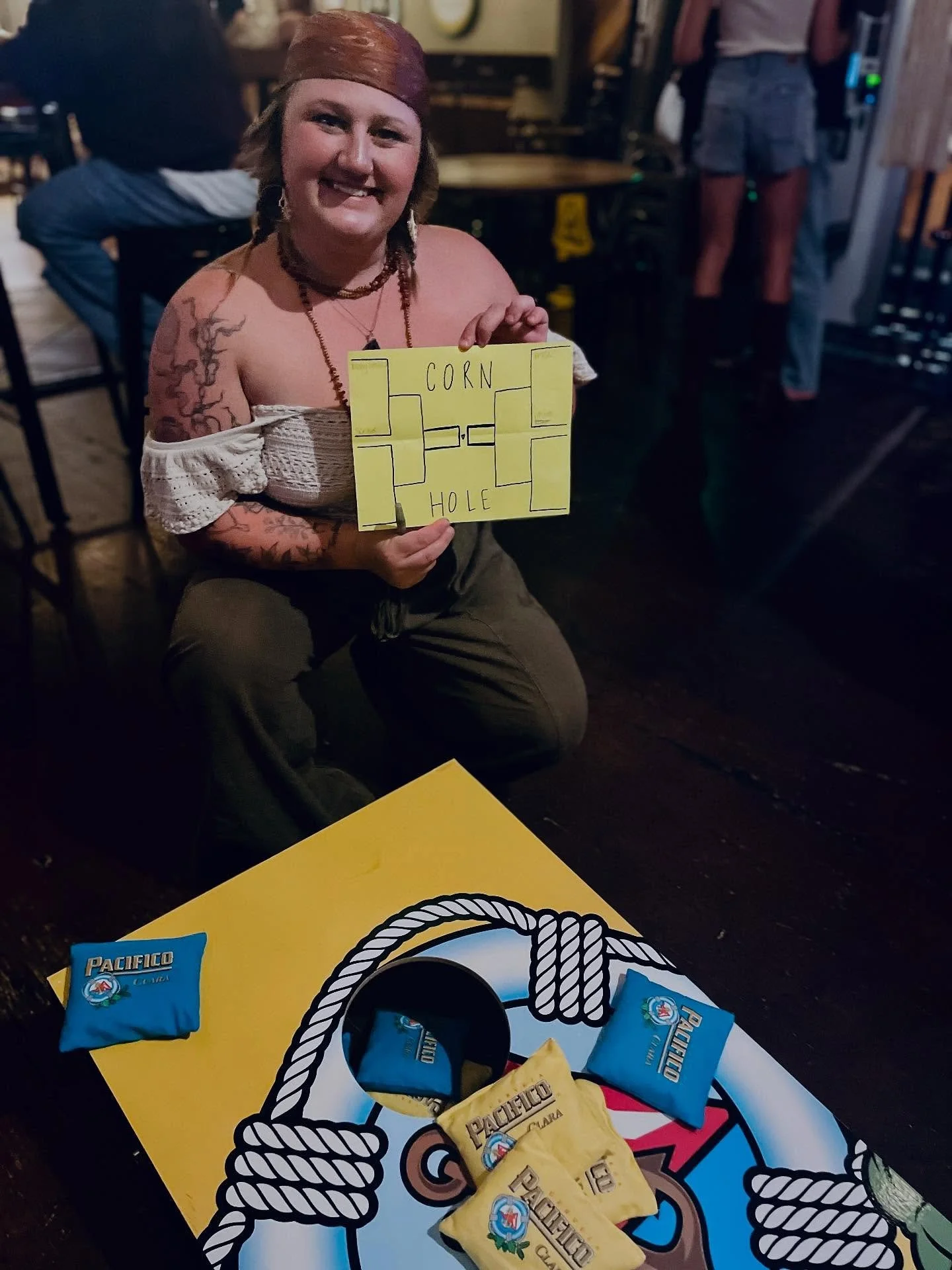 ✨ Thursdays ✨ BEST HOST EVER @mak_erel 
Cornhole &amp; Pacifico = best night ever 🍻 😃 
#surfcitybilliards #downtownsantacruz #cornhole #ucsc