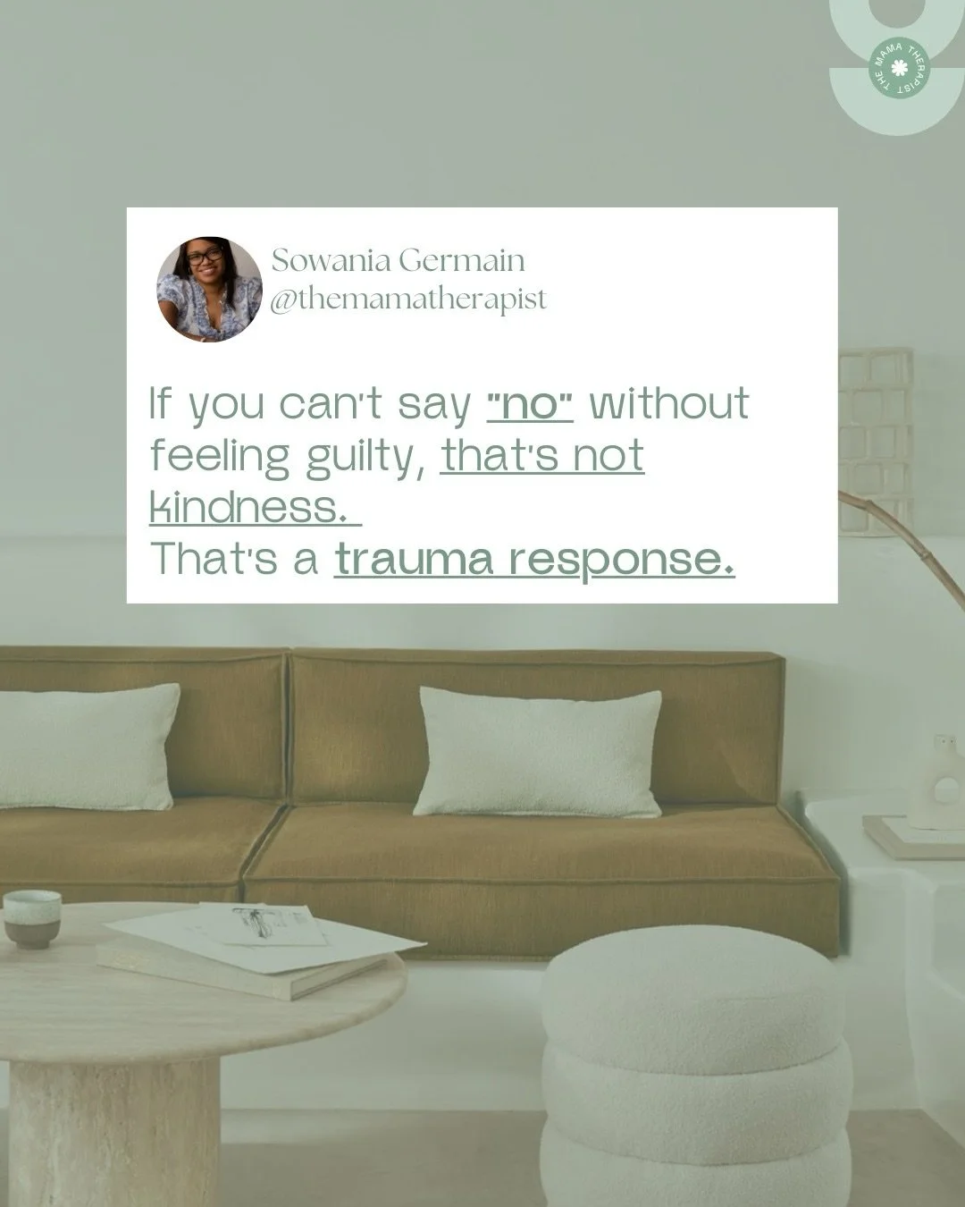 Not being able to say no without guilt? 
That is not kindness. 
That is a trauma response. 💭
It is called fawning.

You say yes when you mean no. 
You apologize for things that are not your fault. 
You give and give until there is nothing left. 💔

