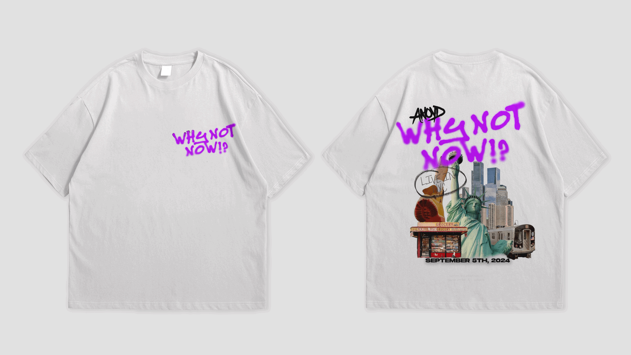 WHY NOT NOW NYC OVERSIZED T-SHIRT