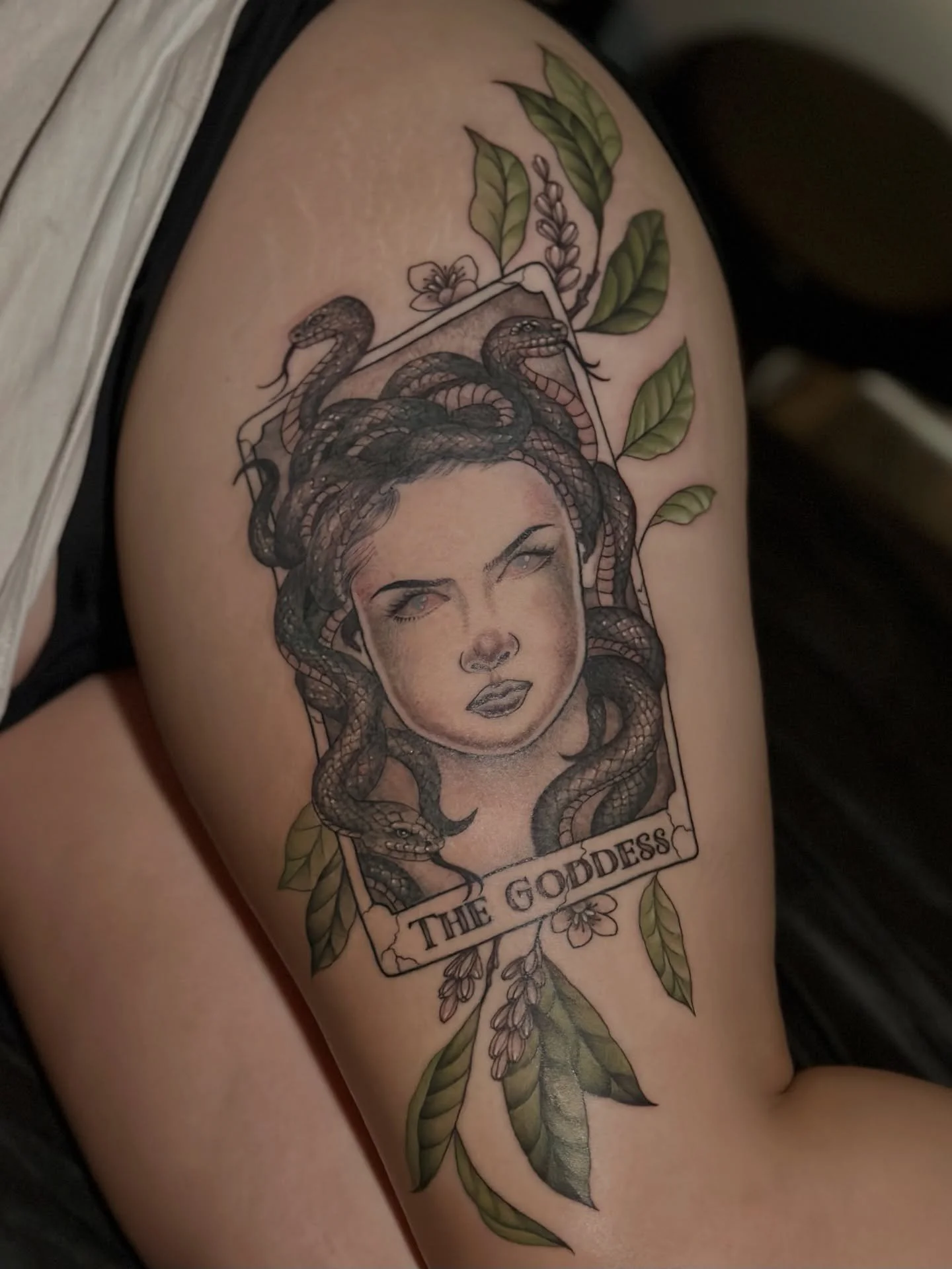 A reminder that what was meant to silence you can make you stronger. Medusa has always been a symbol of resilience, and I&rsquo;m grateful for every chance to help my clients wear that power through body art.