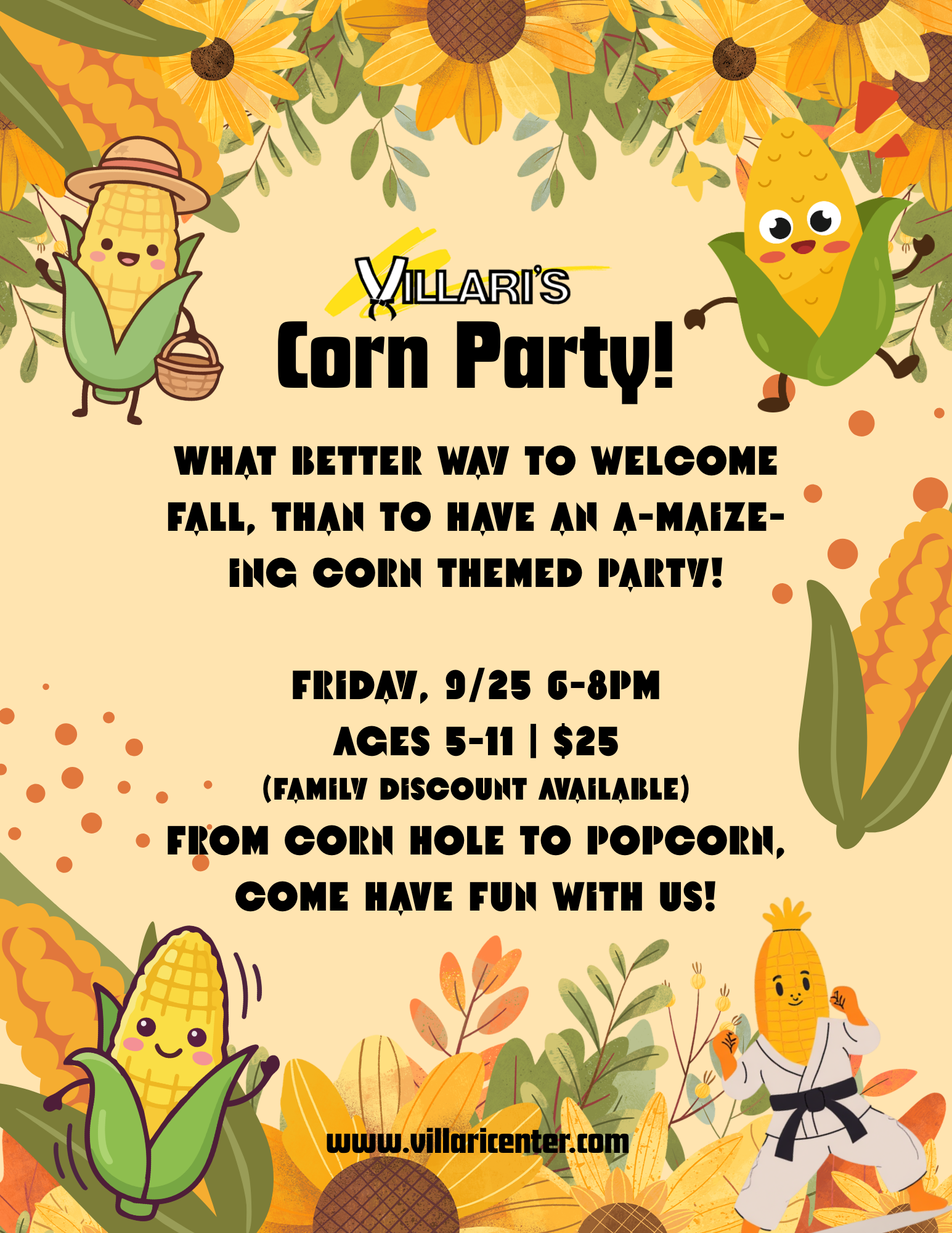 Fall Kids Corn Party!