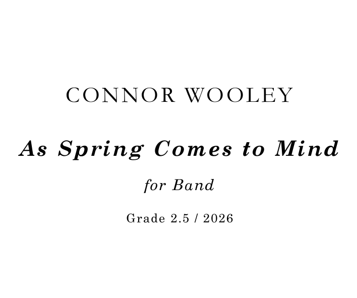 As Spring Comes to Mind - Concert Band Grade 2.5