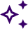 A purple star and crescent moon symbol on a black background