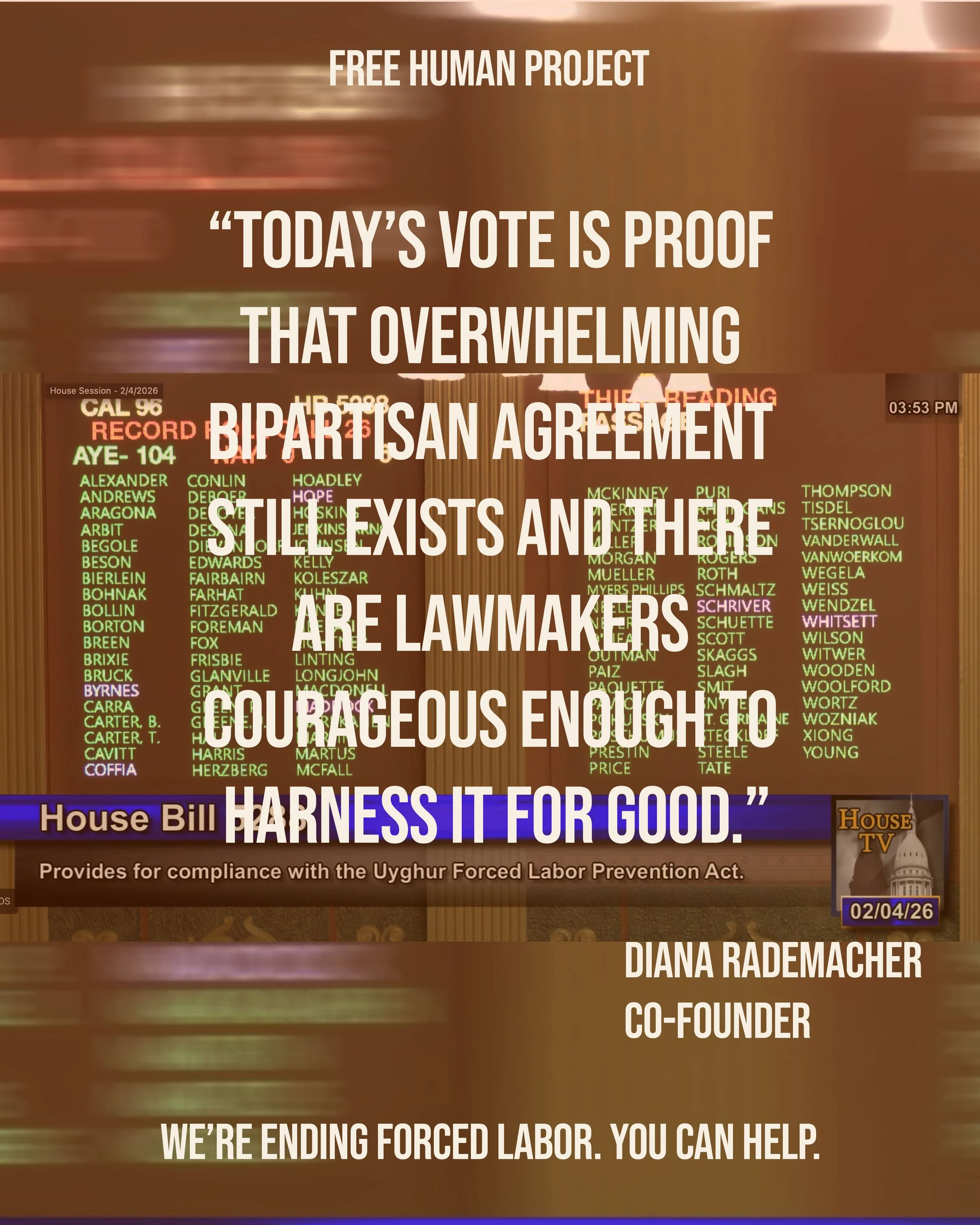 Michigan House Votes 104-0 to Fight China’s Forced Labor at State Level