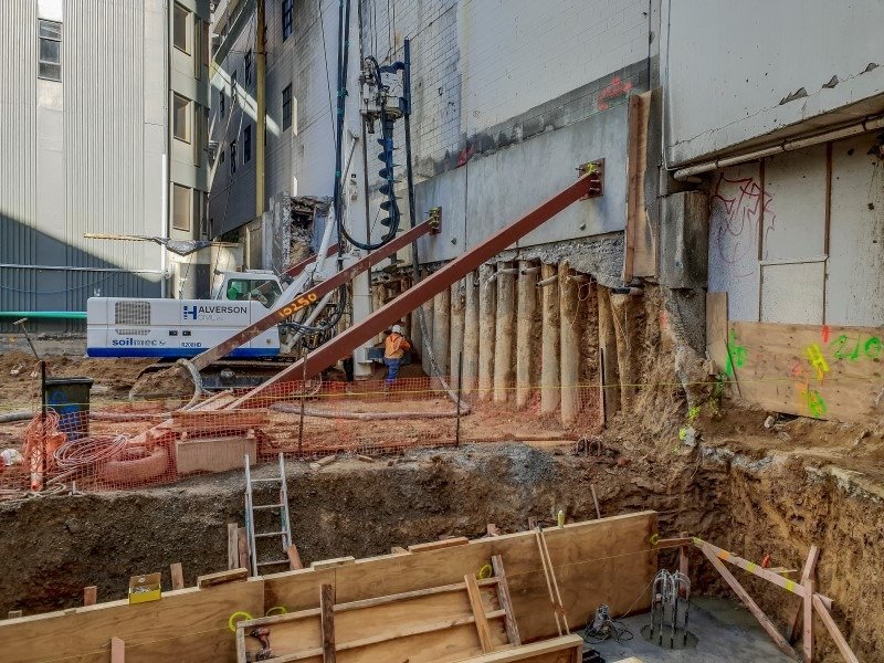 Halverson Civil Stewart Dawsons corner, Wellington - underpinning