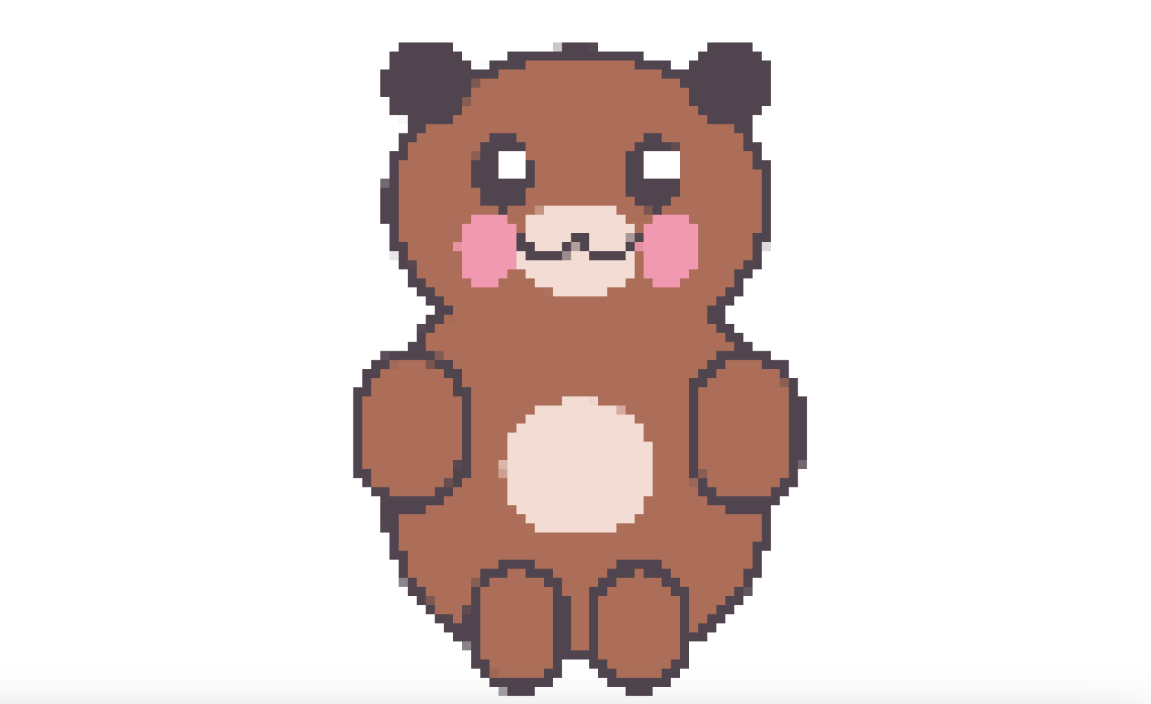 Pixelated Bear by Lauren