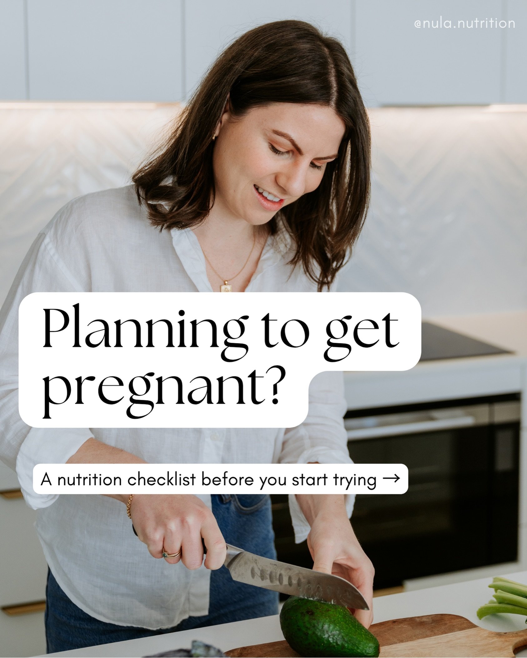 Planning for your fertility journey? 

Swipe through for a simple preconception nutrition checklist to help you prepare before you start trying. 

Always consult a registered health professional before making nutrition changes or choosing supplements
