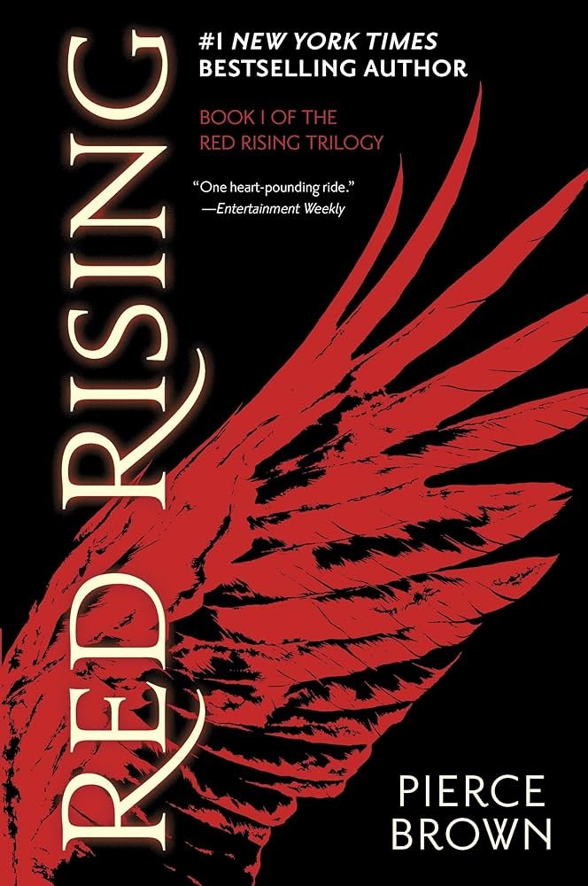 Book cover of Red Rising by Pierce Brown, a science fiction novel centered on strategy, power, rebellion, and transformational leadership.