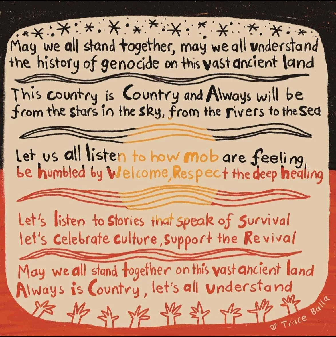 The 26th of January is a day of mourning, survival and remembrance for our First Nations people. They have been telling us for years how painful this day is. It marks the beginning of the invasion of their land, colonial violence, massacres, genocide