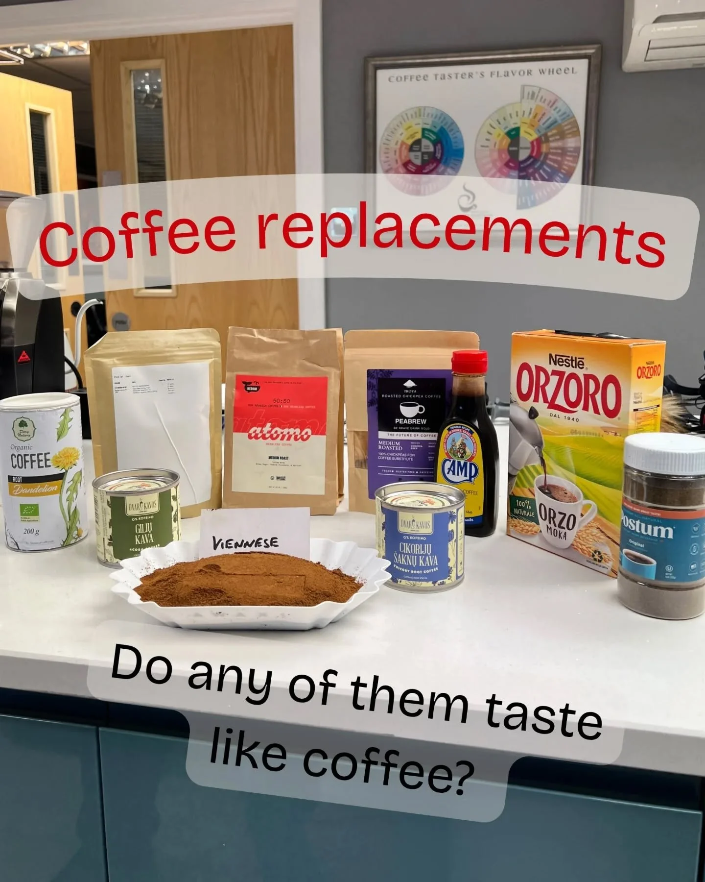 Throughout history, whenever coffee became too expensive or unavailable, people searched for replacements: chicory, acorns, cereals, chickpeas, dandelions and more.

So we tasted them. Some were surprisingly pleasant. Others were instantly spat out. 