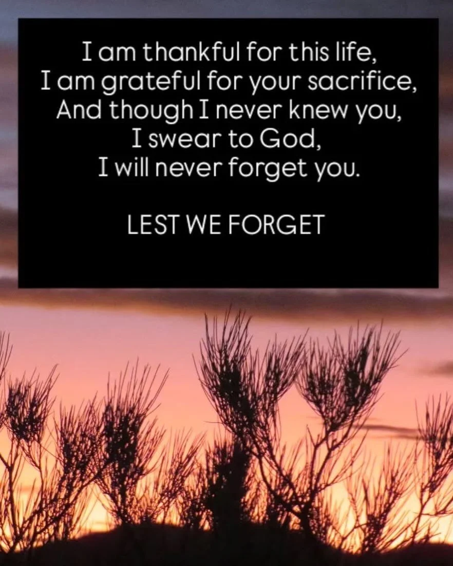 For my Grandfather who served this country in WW1.
For all those who have served , and continue to serve.  I am forever grateful.  This photo was taken at the War Memorial in Alice Springs in 2022.